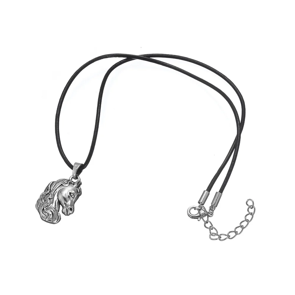 EUEAVAN 30 шт., смешанные стили, металлическая подвеска в виде лошади, животное, ожерелье, модное платье, одежда, бижутерия, аксессуары