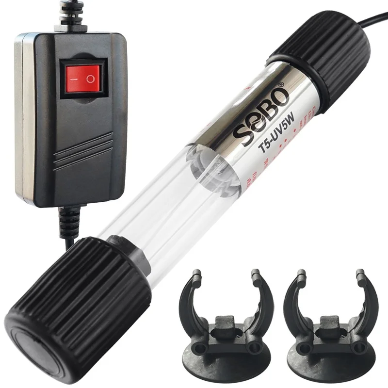SOBO Fish Tank Aquarium Submersible UV Lamp Disinfection Clean Water Algae Removal For Ponds/Pools | Дом и сад