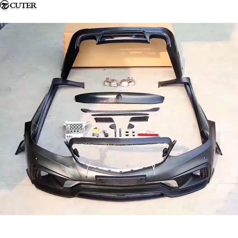 W212 WD стильный комплект кузова автомобиля PP Неокрашенный передний бампер задний