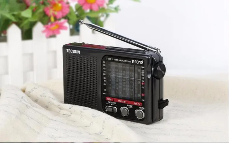 Качество Портативный радио TECSUN R-1012 FM/MW/SW/ТВ радио многополосные World Band радиоприемник 76-108 МГц Y4378A Прямая