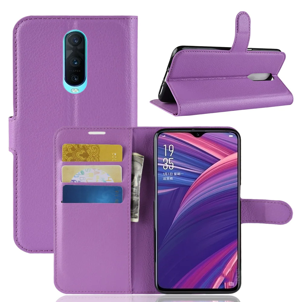 Роскошный чехол портмоне на OPPO RX17 Pro RX17Pro с откидной крышкой для задней панели из