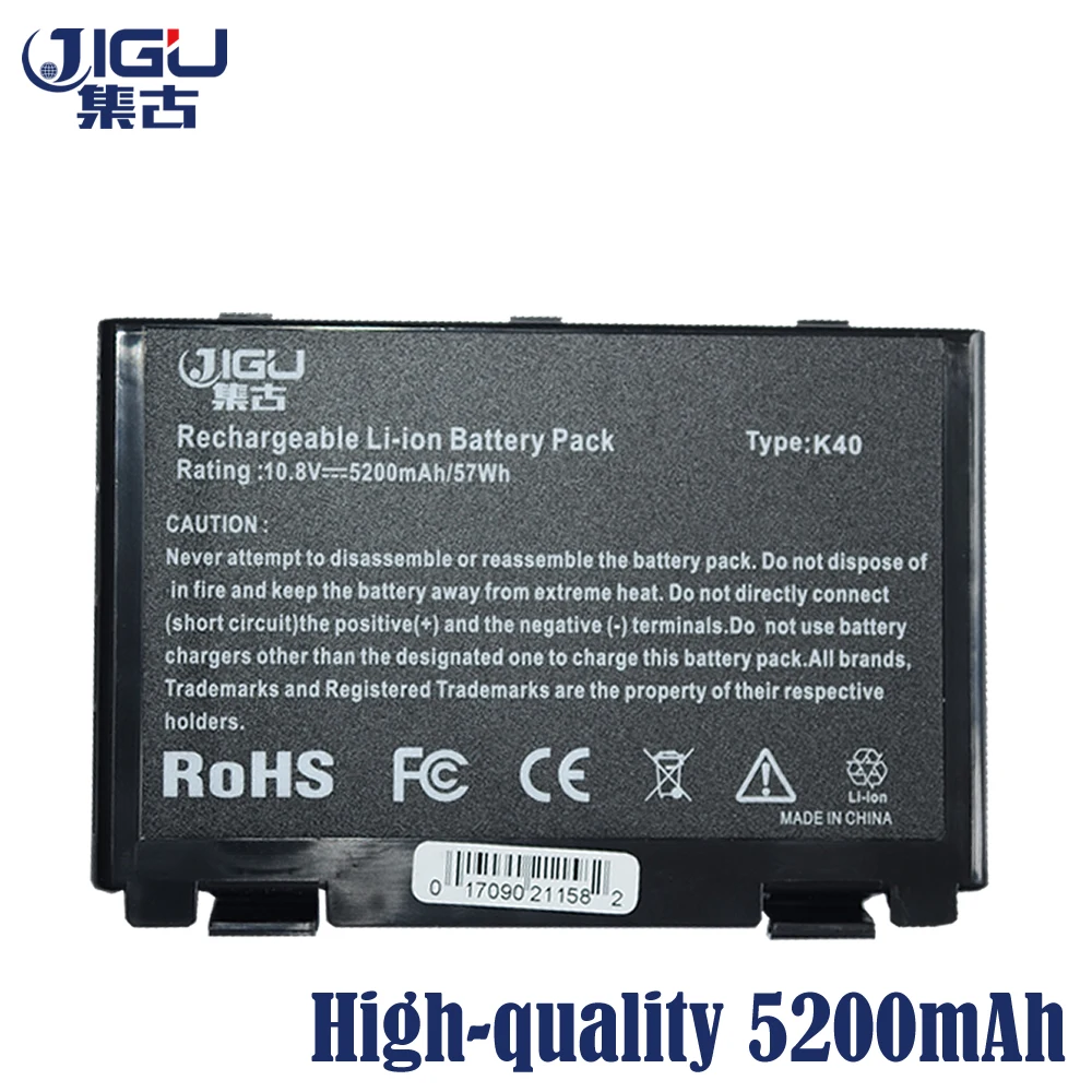 Аккумулятор JIGU для ноутбука Asus K50AB K70 K40af L0690L6 A32-F52 K40in a32 f82 K50I K50ij K50in A32-F82 K60IJ K61IC K61ic |