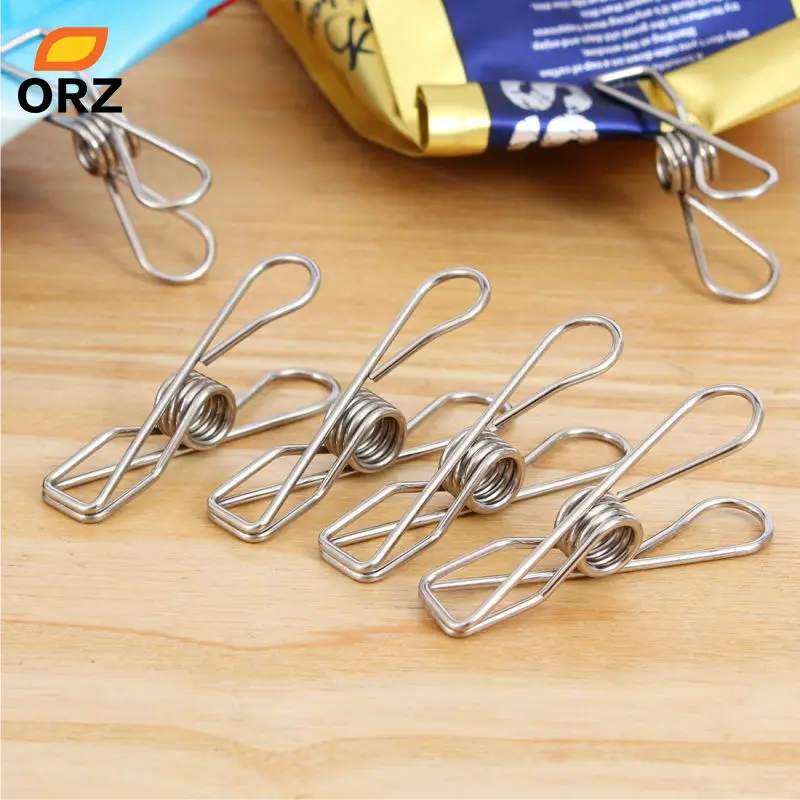 ORZ 5 шт. зажимы из нержавеющей стали Peg Clothspin папка бумага фото еда Прачечная Одежда