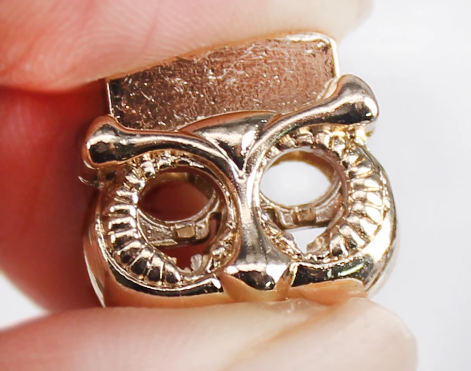 100piece Gold Tone Metal Stopper Toggle Owl Buckle Rope Clamp Cord Locks Drawstring Stops End Button with 2 holesfor Bags/NK226 | Дом и сад