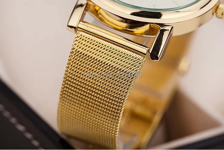 Женские золотистые наручные часы с металлическим ремешком 50p|wristwatch phone|dropship
