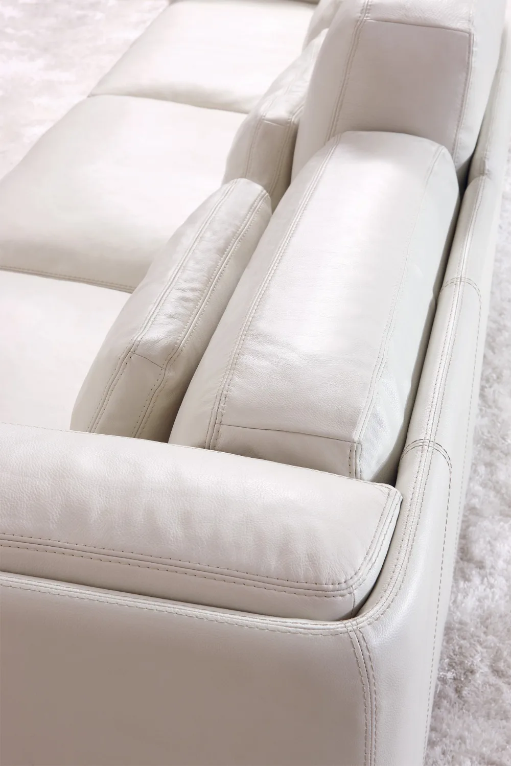 Современный секционный L образный диван из натуральной кожи высококачественный