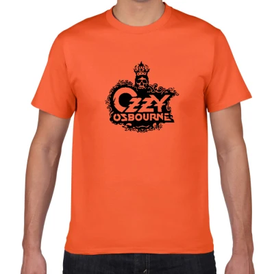B381 orange Ozzy osborn Earth band Футболка мужская черная Sabbath крутая футболка мужская великая Ozz хлопок Повседневная металлическая полоса размера плюс футболки - Цвет: B381 orange