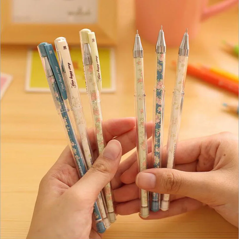 

60pcs/lot Japan Creative Retro small flowers gel pen/Good quality/School supplies/ stationery/papelaria/ Office dedicated GT394