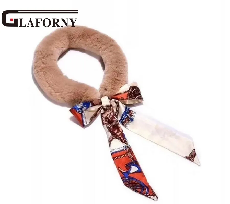 Glaforny 2018 корейский стиль женский модный меховой шарф Зимний мех кролика рекс
