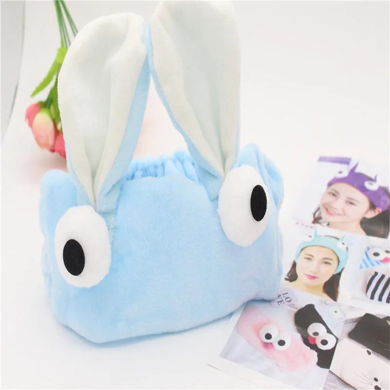 Многофункциональный моды кроличьи уши большие глаза носить пушистый головной