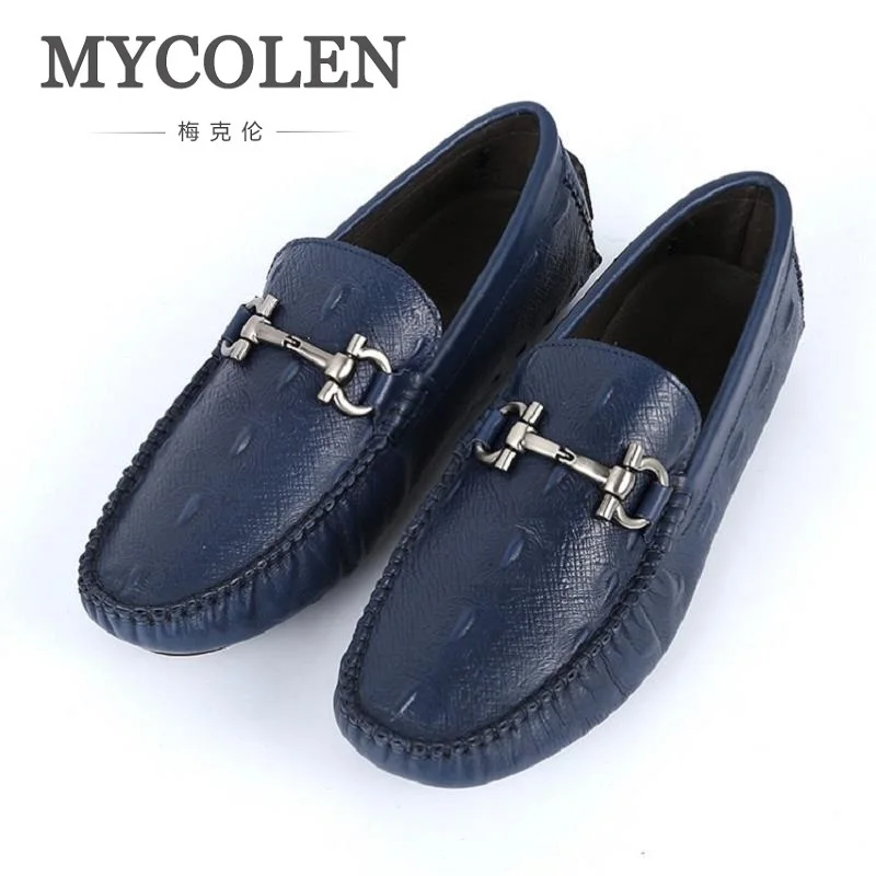 MYCOLEN/новые модные мужские лоферы однотонная повседневная мужская обувь с круглым