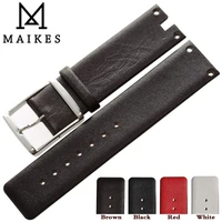 maikes hot sales durable genuine leather watch band strap brown red soft watchbands case for ck calvin klein k94231