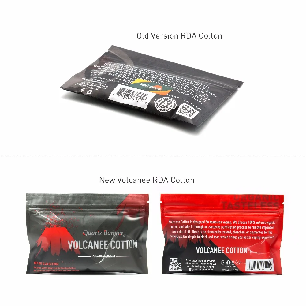 Volcanee Органическая электронная сигарета хлопок для RDA RTA атомайзер катушка фитиль