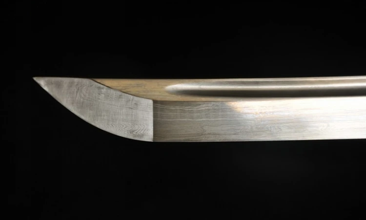 Дамасский сложенный стальной вакидзаси японский самурайский ручной Кованый меч