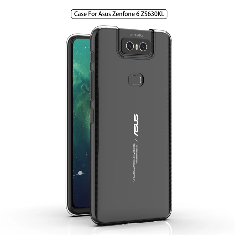 Чехол для Asus Zenfone 6 6Z ZS630KL тонкий силиконовый прозрачный мягкий ТПУ чехол накладка