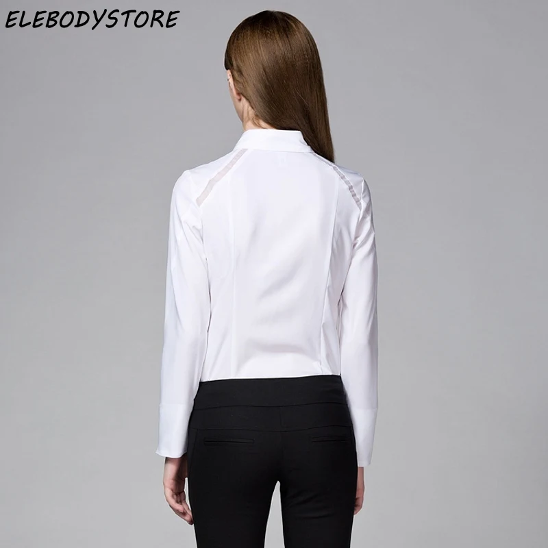 Блузка боди рубашка осень Blusas женские шифоновые рубашки Боди Блузки Топы Элегантные повседневные белые с длинным рукавом офисная одежда
