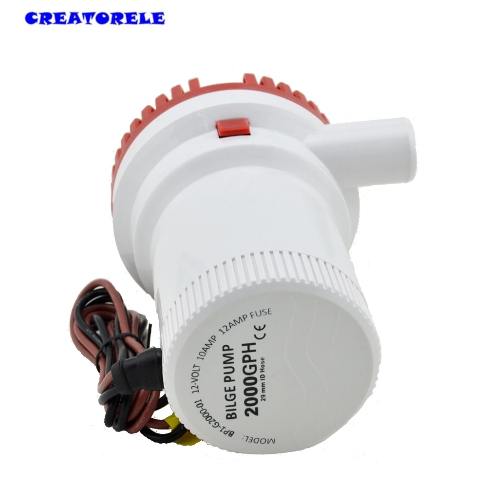 2000GPH 12 в водяной Трюмный насос погружной с высоким потоком морской Электрический