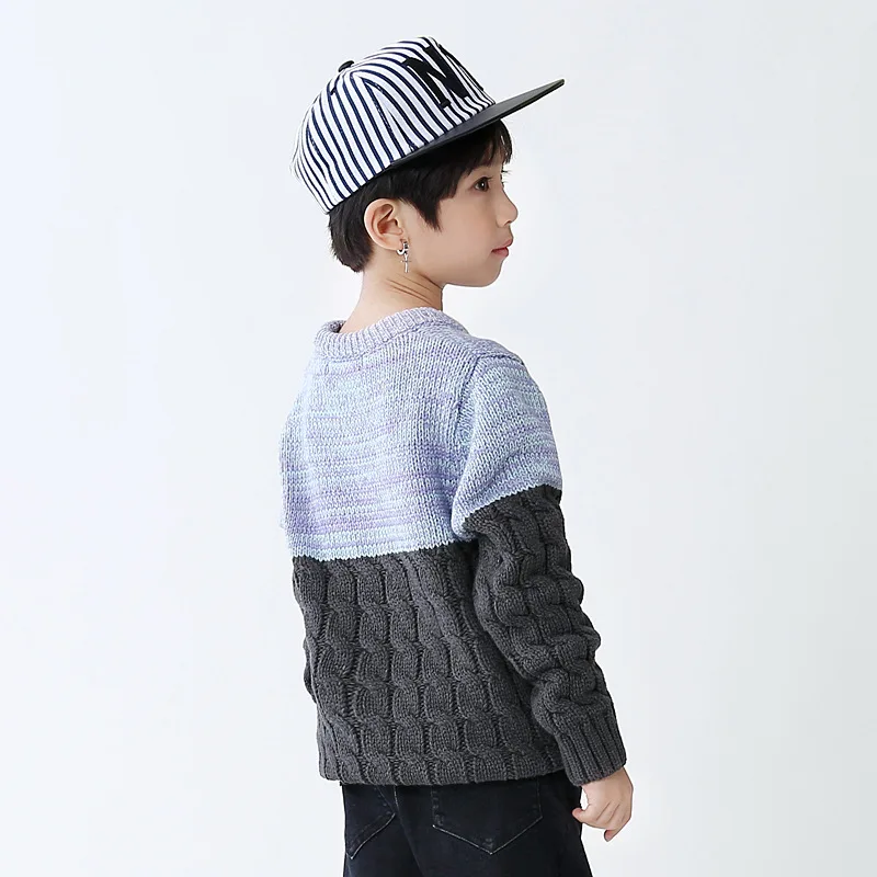 Модный теплый свитер джентльмена для мальчиков на осень зиму 2017 Детский рубашки