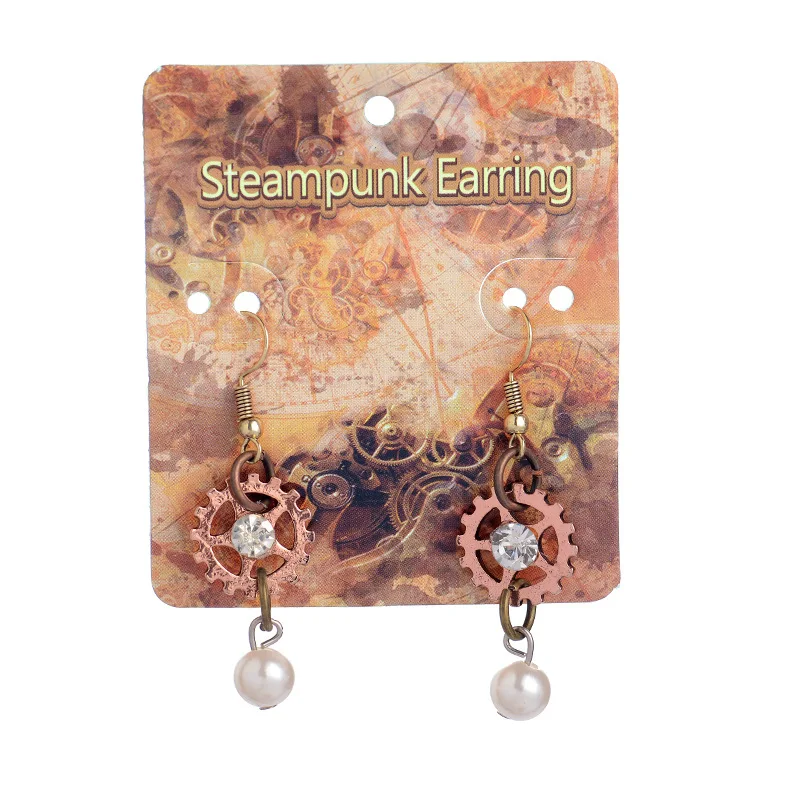 Модные женские серьги-капельки DoreenBeads в стиле стимпанк серебристые медные и