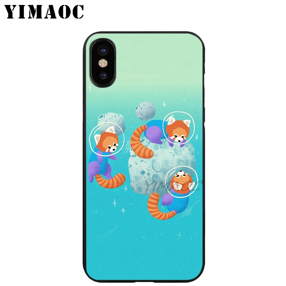 YIMAOC космический черепаха животных Мягкий ТПУ Черный силиконовый чехол для iPhone X