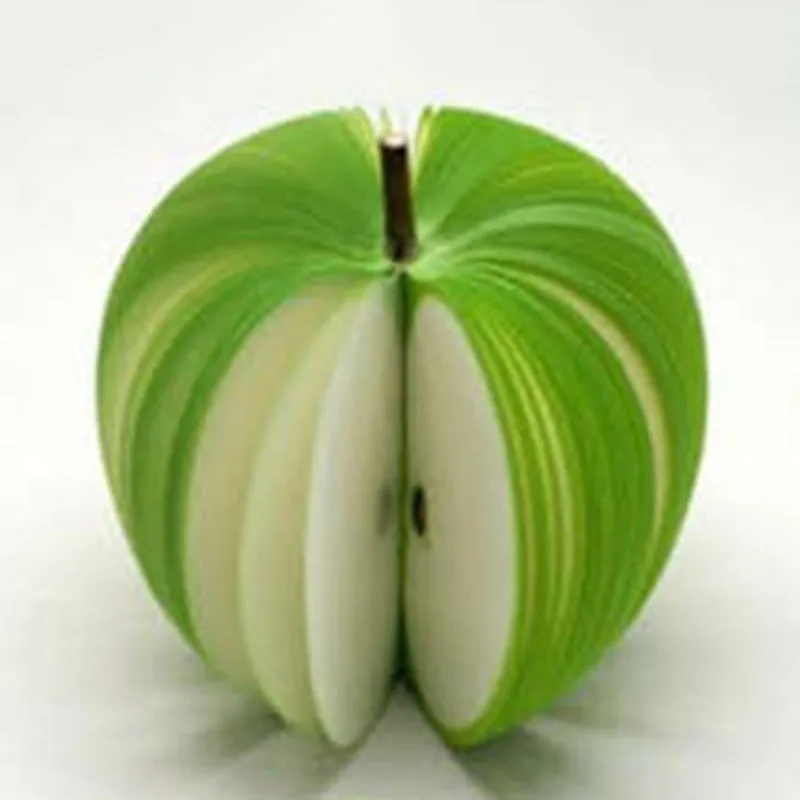 Green apple 1 шт. блокноты для скрапбукинга с фруктами, блокноты для заметок, портативные бумажные блокноты для скрапбукинга, Стикеры для рукоделия в форме яблока и груши, удобные наклейки - Цвет: Green apple