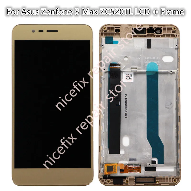 ЖК-дисплей для Asus Zenfone 3 Max ZC520TL сенсорный экран с дигитайзером в сборе сменный 5 2