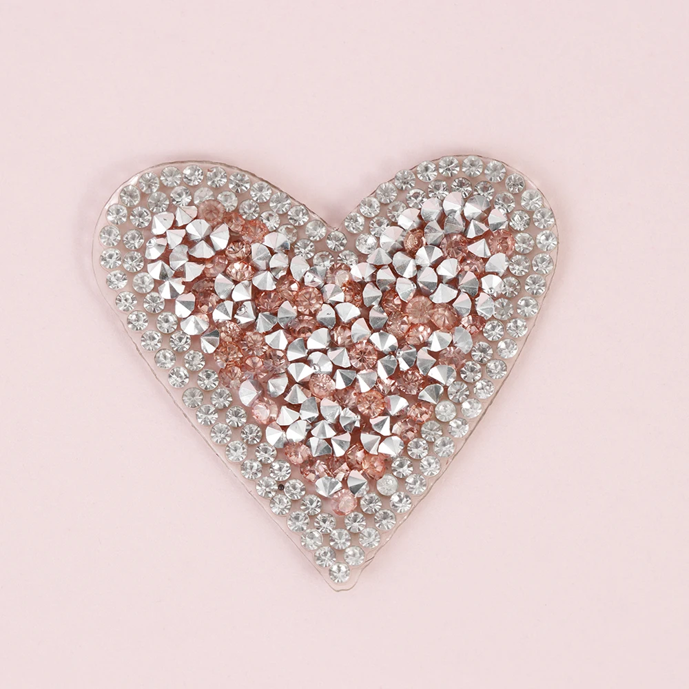 Высококачественные термопереводные нашивки для одежды цветные сердечные мотивы