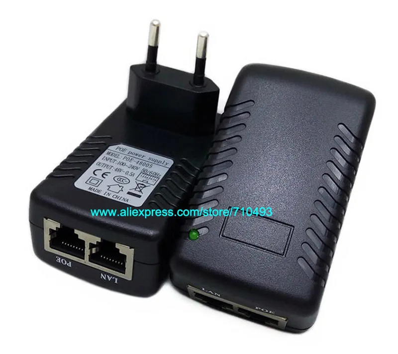 CCTV 48 V 0.5A 24 ватт POE настенная вилка Poe инжектор Ethernet адаптер Ip камера PoE телефон