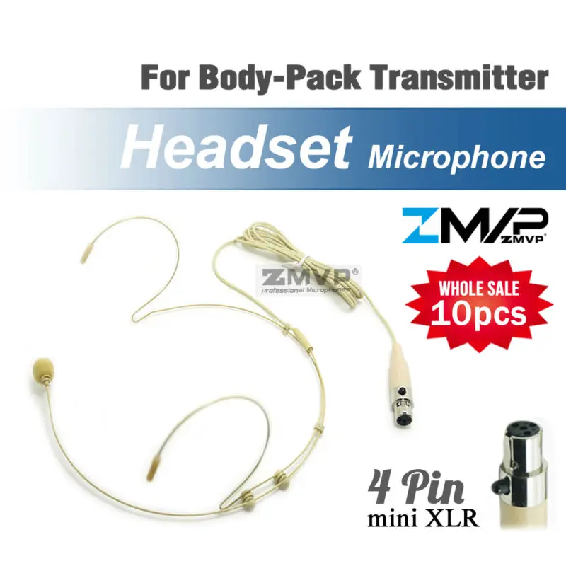10 шт. профессиональный конденсаторный микрофон с разъемом XLR TA4F Для Shure