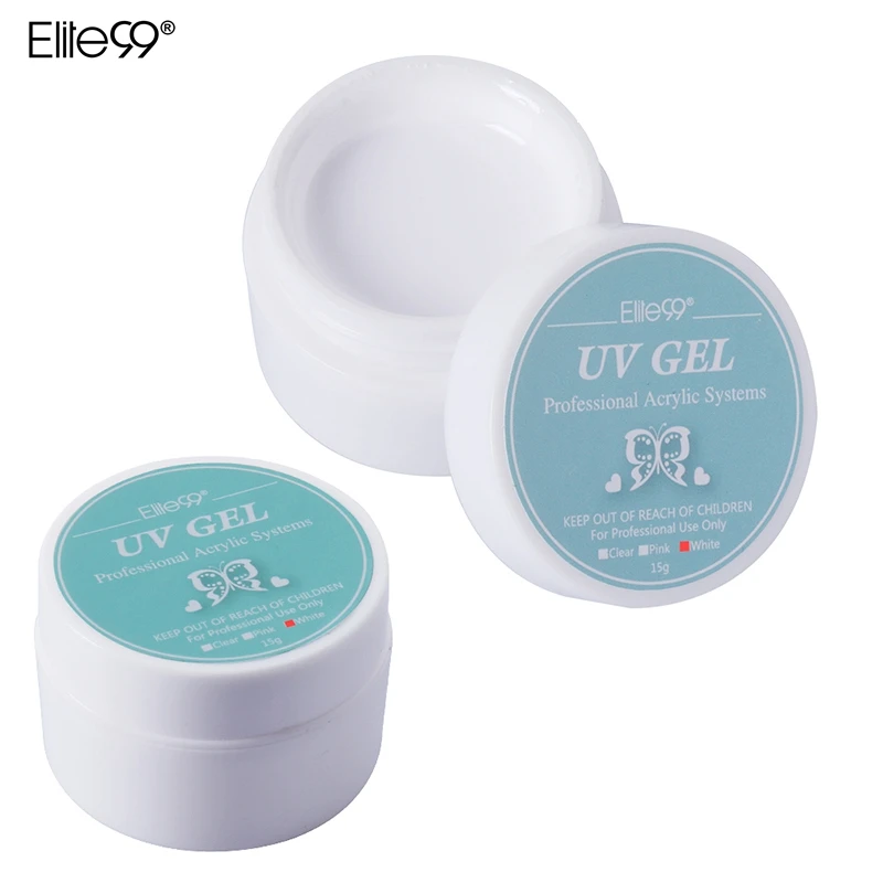 Elite99 15 г Белый Цвет УФ гель для ногтей отмачиваемый Гель лак отвержденная лампа