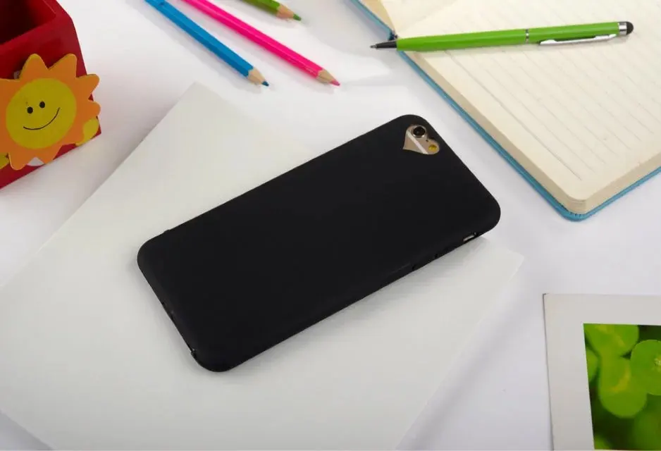love heart camera hole Smooth matte Candy Soft TPU phone Case For iPhone X Silicon back cover 5 5S 5C 6 6S 7 8 Plus | Мобильные
