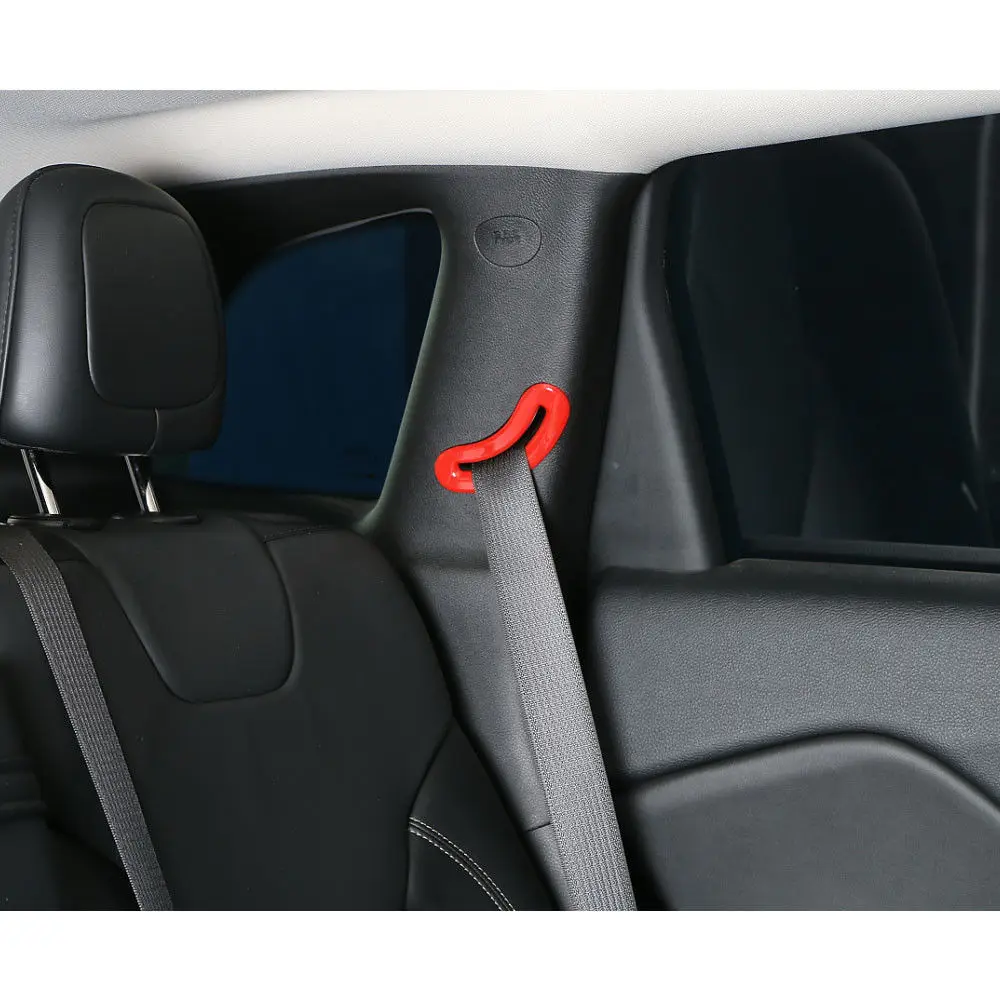 

Car Styling Front Rear Seat Safety Belt Cap Cover Trim Chrome ABS Interior Decoration Moldings For Jeep Cherokee 2014 2015 2016
