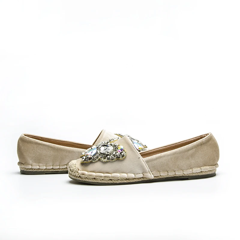2019 New Design butterfly Rhinestone Women Velvet Shoes Lady Loafers Casual Slip On lady shoes fisherman flat heel | Обувь