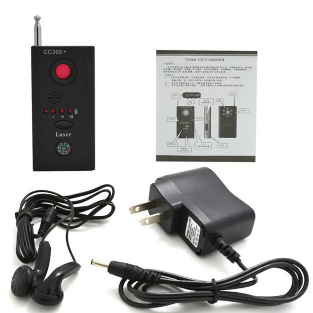 

New CC308+ Anti-Spy RF Signal Bug Detector Mini Wireless Camera Hidden Lens Radio Wave Signal GSM Device Finder Laser Detector