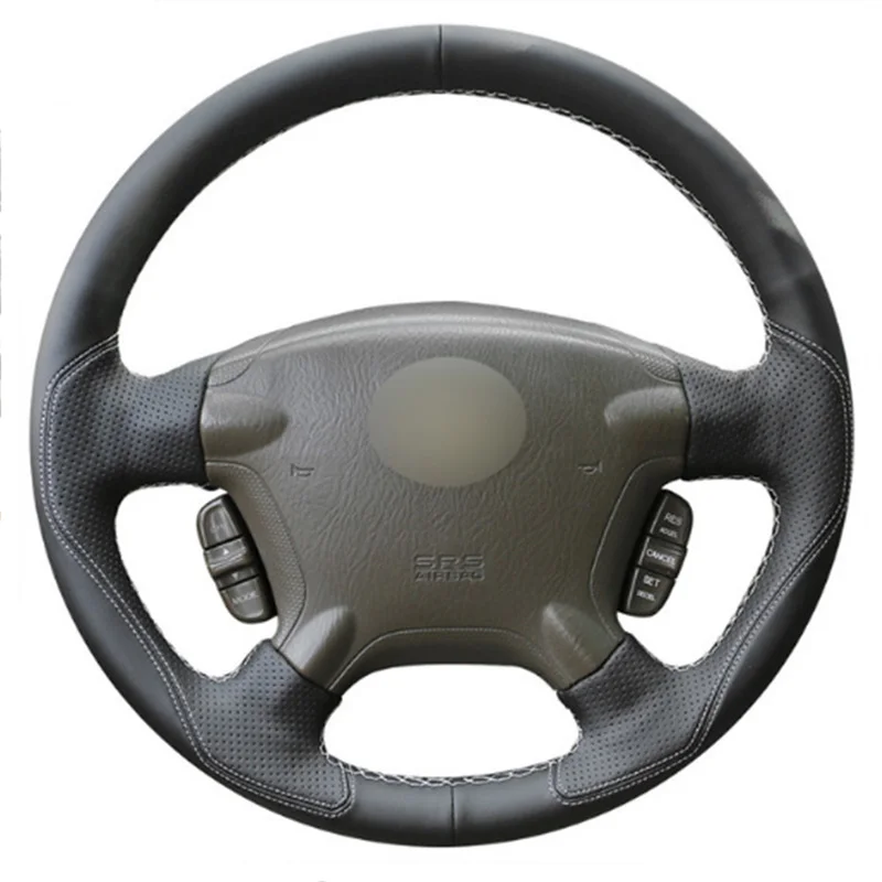 Топ Кожаный руль ручной стежок на обертывание крышка для Honda CRV CR V 2003 06|Чехлы руль|