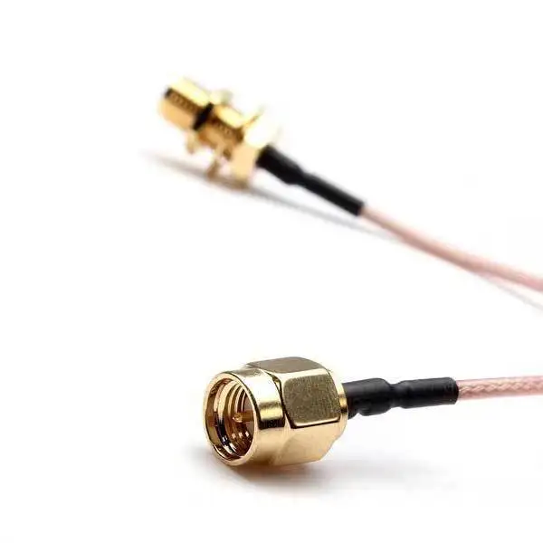 

5 Inch SMA Male to SMA Female Nut Bulkhead Crimp RG316 Coax Cable