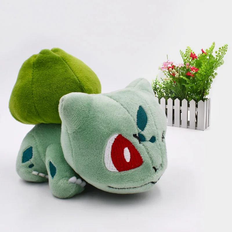 Bulbasaur 10 шт./партия Аниме Peluche с мультипликационной куклой и стиль Бульбазавр плюша с оригинальным украшением в виде героев мультфильмов, отличный Рождественский подарок игрушка для детей - Цвет: Bulbasaur
