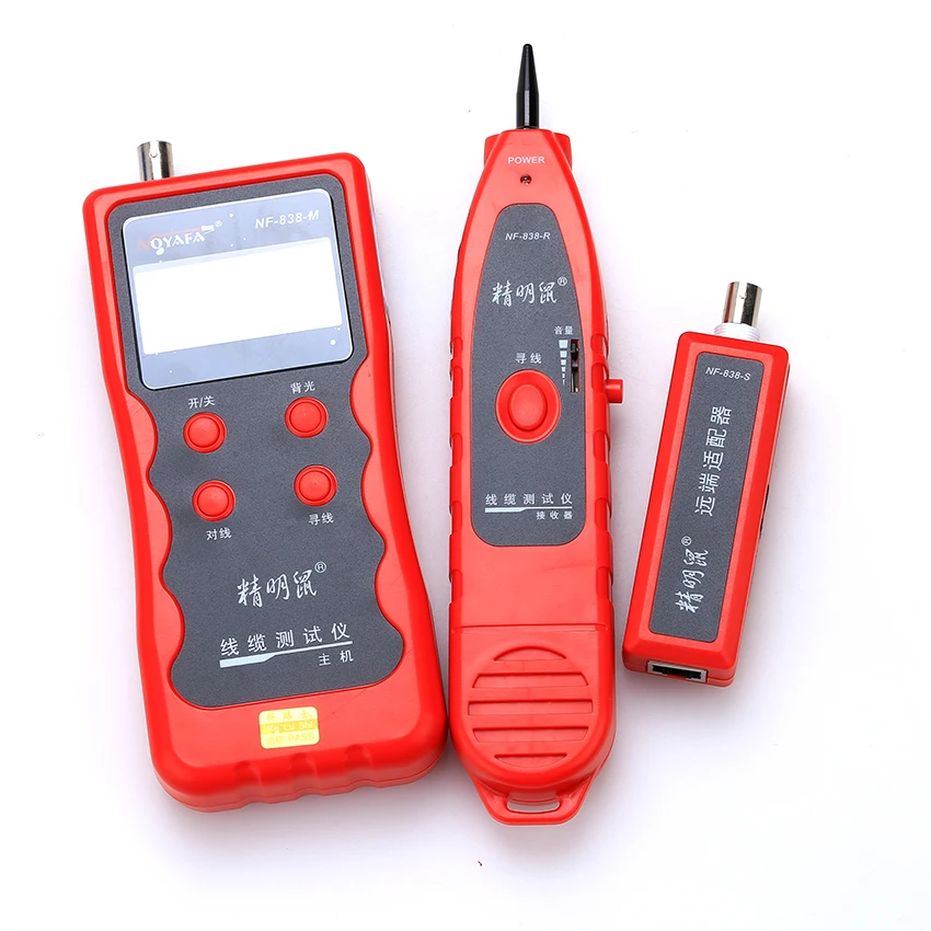 NF 838 тестер длины сетевого кабеля LAN Трекер для телефона BNC кабель Finder USB RJ11 RJ45