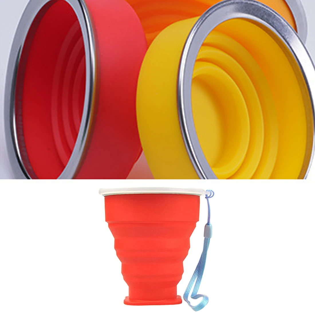 200ml Travel Silicone Retractable Folding Cup Outdoor Telescopic Collapsible Water Cups Drinkware Tools | Дом и сад