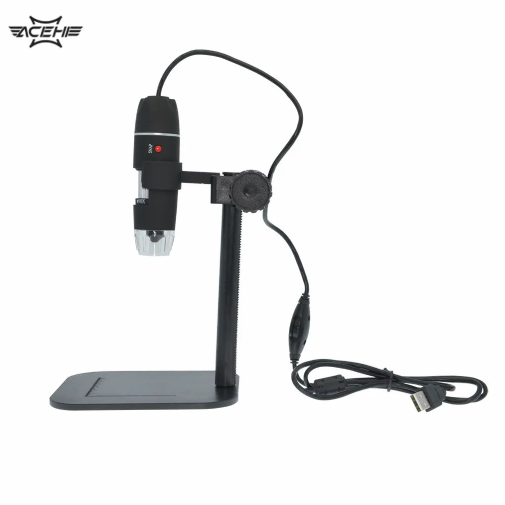 50X к 500X USB LED цифровой электронный микроскоп Лупа Камера черный практические