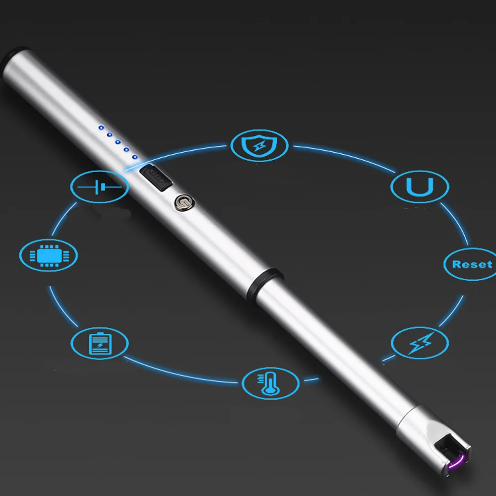 1 шт. USB дуговая зарядная Зажигалка 360 Вращение воспламенитель перезаряжаемая