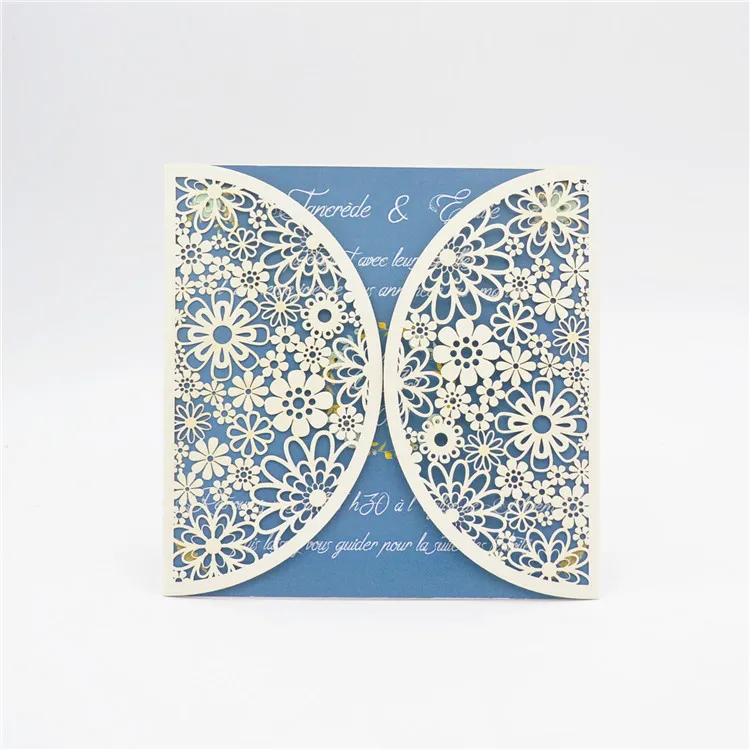 Разнообразные элегантные приглашения на свадьбу для лазерной резки с цветочным