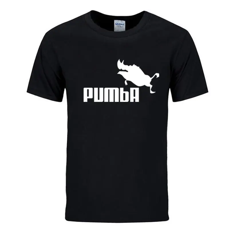 Новинка 2017 Забавные футболки милые homme Pumba для мужчин и женщин 100% хлопок крутая