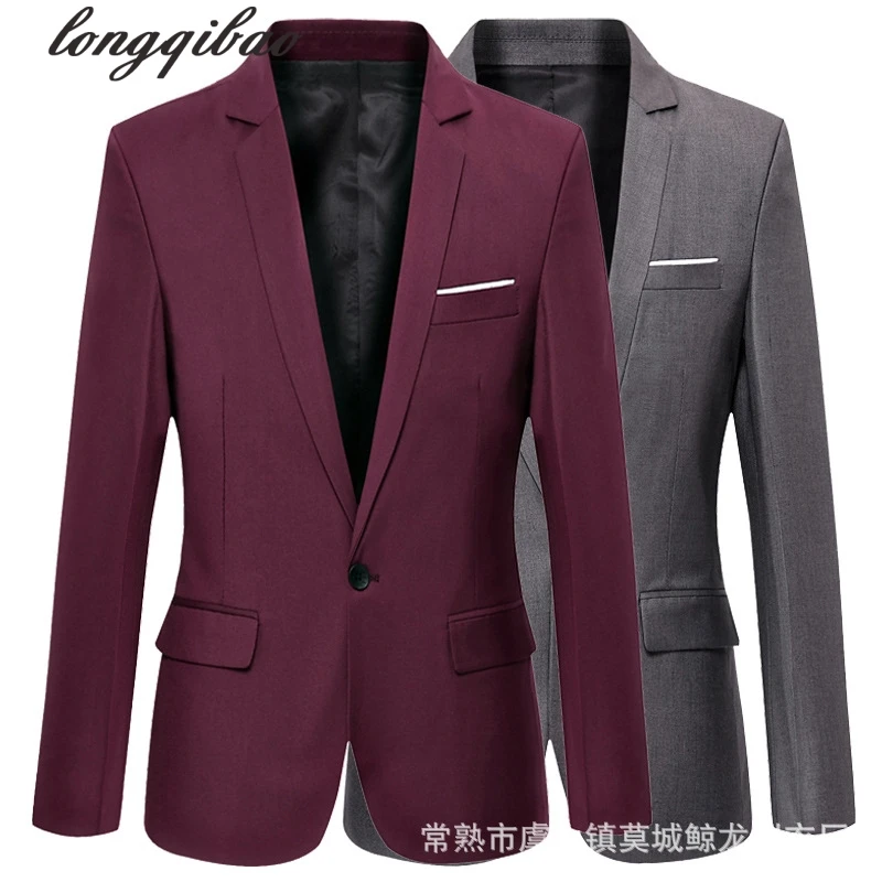 Новый мужской модный брендовый Блейзер повседневный приталенный пиджак мужские