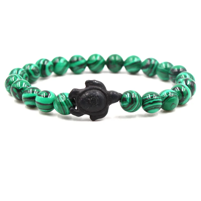 Браслет Boho Turtle эластичный браслет ручной работы из натурального камня с бусинами