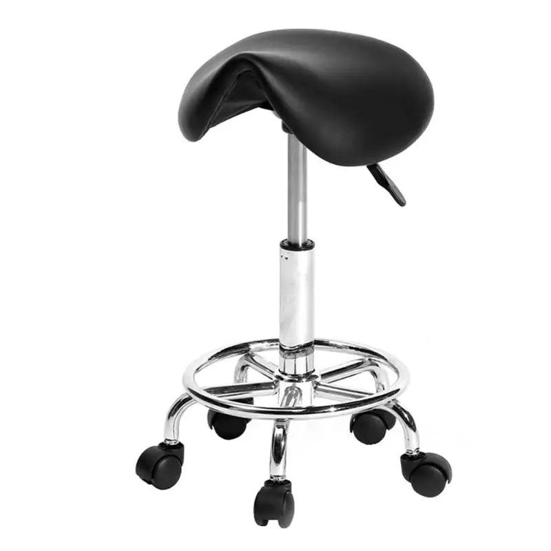 Регулируемый Рабочий вращающийся стул седло 5 рулонов кожаный Лифт бар