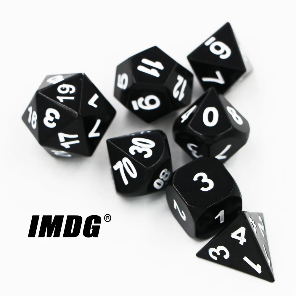 IMDG 7 шт./компл. креативная РПГ игра игральные кости многогранные металлические DND