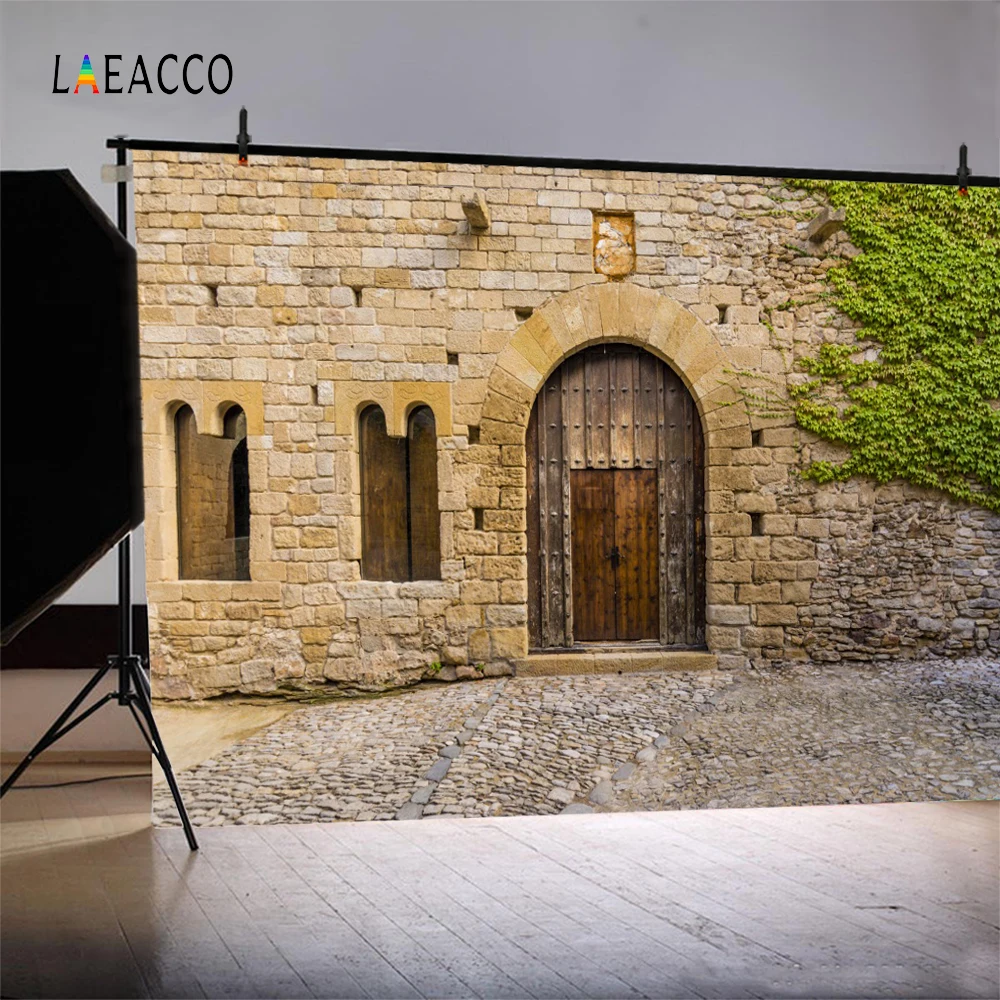 Laeacco фоны для фотосъемки с изображением старой кирпичной стены окна арки двери