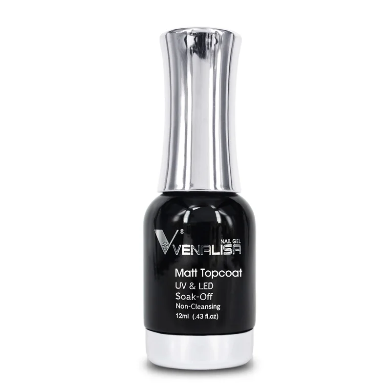 Matt top 12ml VENALISA праймер без кислоты Быстросохнущий профессиональный маникюрный салон для маникюра матовый Базовый Топ впитывающий УФ СВЕТОДИОДНЫЙ Цветной Гель-лак для ногтей - Цвет: Matt top 12ml