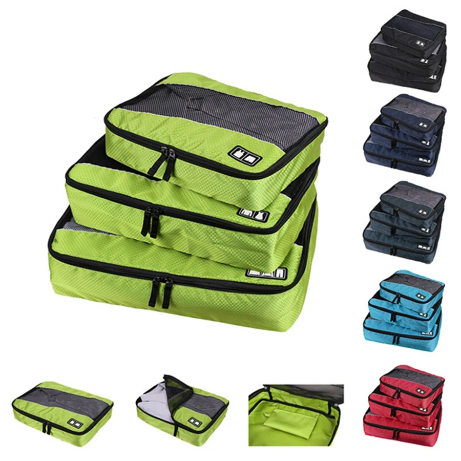 

travel Organizer Set women Packing Cube For Clothes sorting necessaire Luggage Bags men weekend Suitcase Duffle Bag Home storage